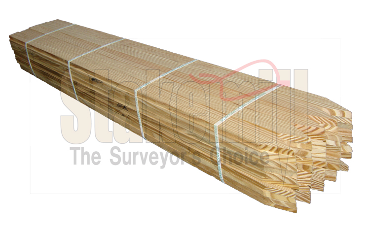 48 Inch Pine Wood Survey Lath 1/2" Thick (50 pcs)