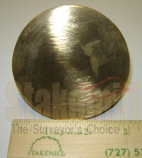2-1/2 Inch Brass Survey Marker Dome Top 19-706 - Click Image to Close