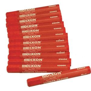Dixon Ticonderoga Red Lumber Crayons (box 12) 52000