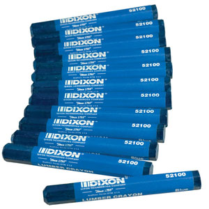Dixon Ticonderoga Blue Lumber Crayons (box 12) 52100 - Click Image to Close