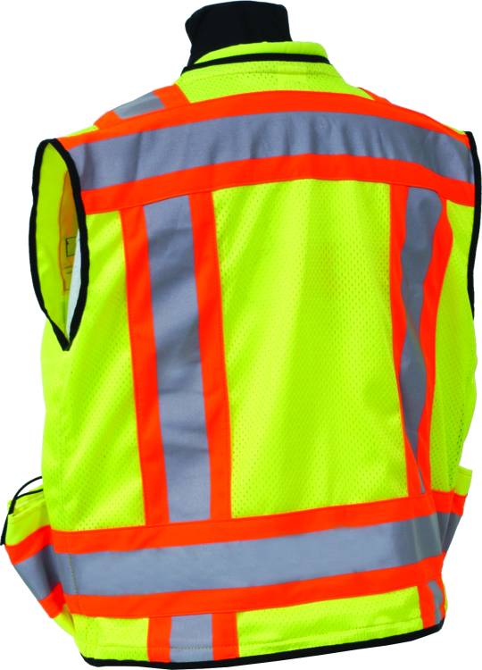 SECO 8265 ANSI/ISEA Class 2 DOT Safety Vest Fluorescent Yellow - Click Image to Close