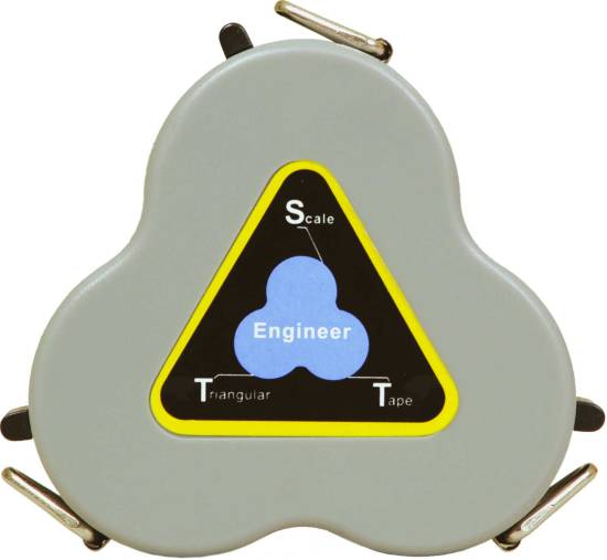 SECO Retractable Triangular Engineer Scale Tape SECO Retractable Triangular Engineer Scale Tape