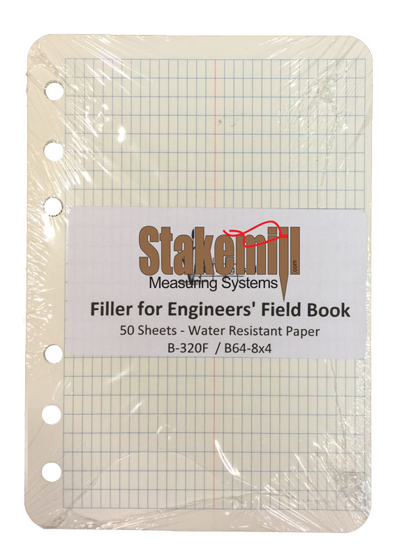 8x4 Field Book Filler Paper Universal Punch 50 pages