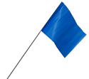 SECO 21 Inch Stake Flags 4 x 5 Inch (100 pcs) Blue Glo SECO 21 Inch Stake Flags 4 x 5 Inch (100 pcs) Blue Glo