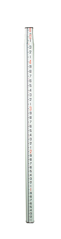Dutch Hill Aluminum Leveling Rod, 16ft, Feet Tenths/100ths Scale
