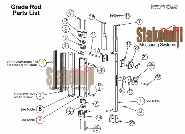 LaserLine Lenker DE Rod Replacement Parts LaserLine Lenker DE Rod Replacement Parts