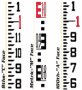 16 Ft Rectangular-Shaped Leveling Rods 06-916 10ths 16 Ft Rectangular-Shaped Leveling Rods 06-916 10ths