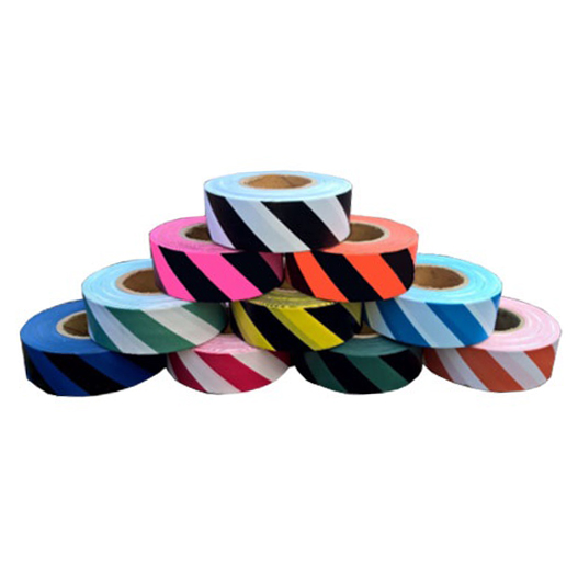 Trinity Tape Striped Flagging Tape - BLUE/BLACK Trinity Tape Striped Flagging Tape - BLUE/BLACK