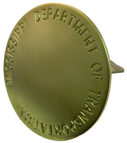 Brass Stamped 3-5/8" Dome Marker with 1/2" x 2.9" Stem Brass Stamped 3-5/8" Dome Marker with 1/2" x 2.9" Stem