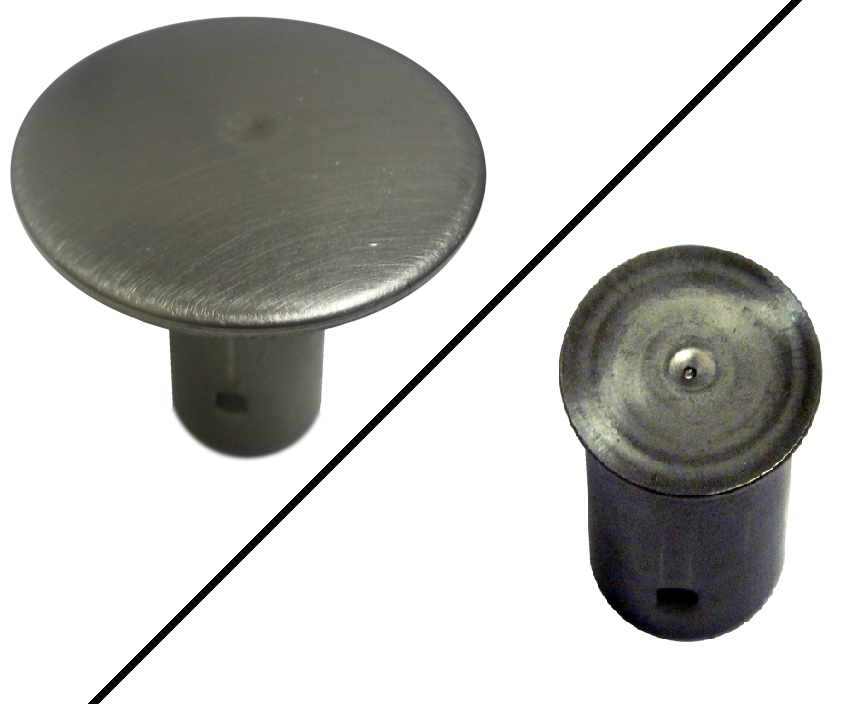 Stainless Steel 1/2" Rebar Cap - 1-1/2" Top - Plain