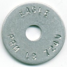 Aluminum 1-1/2 Inch HD Stamped Washer Disc 3/32" Thick