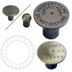 (image for) Stainless Steel 5/8" Rebar Cap - 1 1/2" Top - Arc text