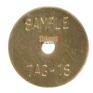 (image for) Brass 1 Inch Economy Stamped Washer Disc Radius Text