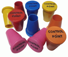 (image for) Permamark Plastic Rebar Cap #3 Rebar Black Lettering Model 3000