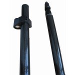 (image for) GPS Rover Rod, 5/8-11, 2m, 2 Section, Aluminum BLACK