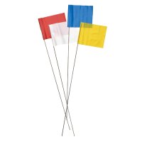 (image for) SitePro 30 Inch Stake Flags 4 x 5 Inch (100 pcs) White