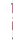 (image for) SECO 2.60 m Aluminum TLV Pole - Red and White