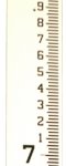 (image for) Stream Gauge 4 Inch Wide 4-8' (Feet/10ths/100ths)