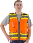 (image for) Majestic Hi-Viz Surveyors Vest Class 2 Fluor Orange
