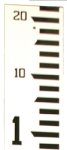 (image for) Stream Gauge 4 Inch Wide 0-1.22 (Meters/Decimeters/Centimeters)