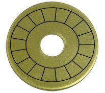 (image for) 1 1/2" Brass Tag - Stamped Arc Text 1/32" Thick