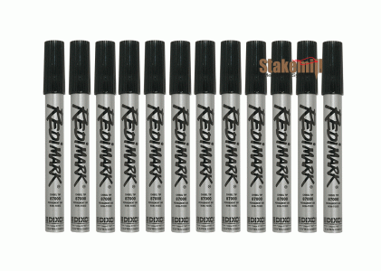 (image for) Black Redimark Markers Metal Barrel (box 12) Dixon 87170