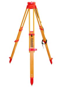 (image for) SECO HD Wood Tripod Dual Locks Round Head Orange Hardware