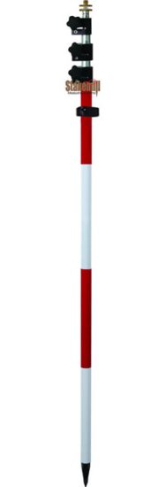(image for) SECO 4.6-Meter Metric-Grad TLV Adj Tip Construction Prism Pole - Click Image to Close