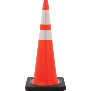 (image for) 36 Inch 12 pound Safety Cone with Dual Reflective Bands