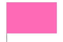 (image for) 2" x 3" x 21" Pink Glo Wire Stake Flag (BN)