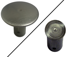 (image for) Stainless Steel 1/2" Rebar Cap - 1-1/2" Top - Plain