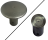 (image for) Stainless Steel 1/2" Rebar Cap - 1-1/2" Top - Plain