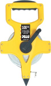 (image for) SECO Nylon-Coated Steel Tapes 100 Feet ft / 10ths / 100ths