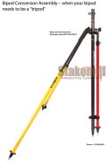 (image for) Bipod to Tripod Conversion Assembly - Single Leg RED