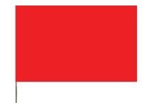 (image for) 2" x 3" x 21" Red Wire Stake Flag (BN)