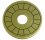 (image for) 1 1/4" Brass Disc - Stamped Arc Text 1/16" Thick