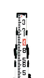 (image for) Dutch Hill Aluminum Leveling Rod, 16ft, Feet Tenths/100ths Scale