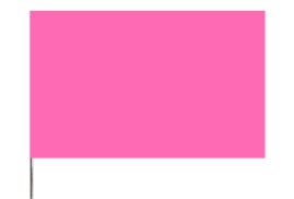 (image for) 2" x 3" x 21" Pink Glo Wire Stake Flag (BN)