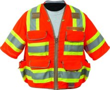(image for) SECO 8365 ANSI/ISEA Class 3 DOT Safety Vest Fluorescent Orange