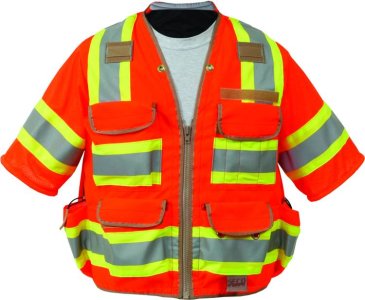 (image for) SECO 8365 ANSI/ISEA Class 3 DOT Safety Vest Fluorescent Orange
