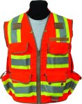 (image for) Site Pro 750 Series Premium Surveyor Safety Vest Flo-Org Large