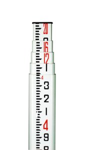 (image for) Dutch Hill Fiberglass Leveling Rod 20ft Feet Tenths/100ths Scale