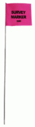 (image for) STAKEMILL 21" Wire Pin w 4"x5" SURVEY MARKER imprint (100)
