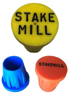 (image for) 3/4 Inch Rebar Cap #6 Large 3/16 Inch Text