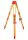(image for) SECO HD Wood Tripod Dual Locks Round Head Orange Hardware