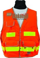 (image for) SECO 8068 Series Surveyors Vest Class 2 Fluorescent Orange