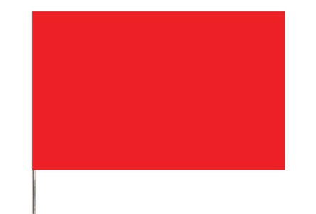 (image for) 2" x 3" x 21" Red Wire Stake Flag (BN)