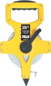 (image for) SECO Nylon-Coated Steel Tapes 200 Feet ft / 10ths / 100ths