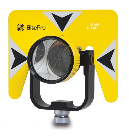 (image for) SitePro Tilting Single Prism, 0/-30mm 03-1010-Y Yellow - Click Image to Close