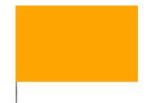 (image for) 2" x 3" x 21" Orange Glo Wire Stake Flag (BN)